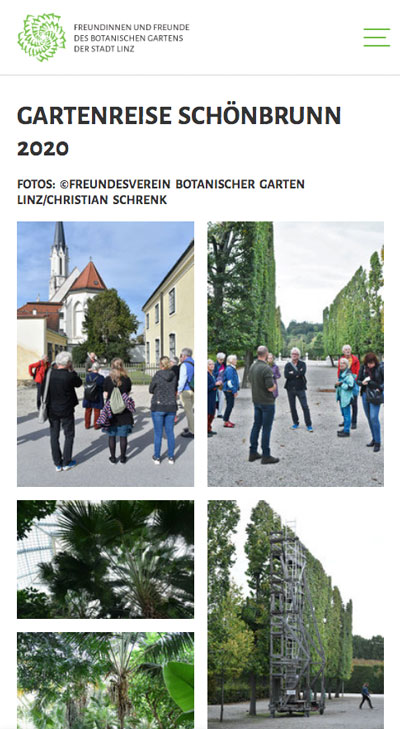 www.linzergarten.at - Mobile Ansicht www.linzergarten.at - Mobile Ansicht